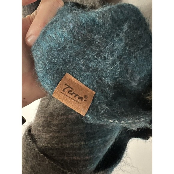 Terra Blue Brown Infinity Scarf Made In Ecuador - Picture 3 of 3